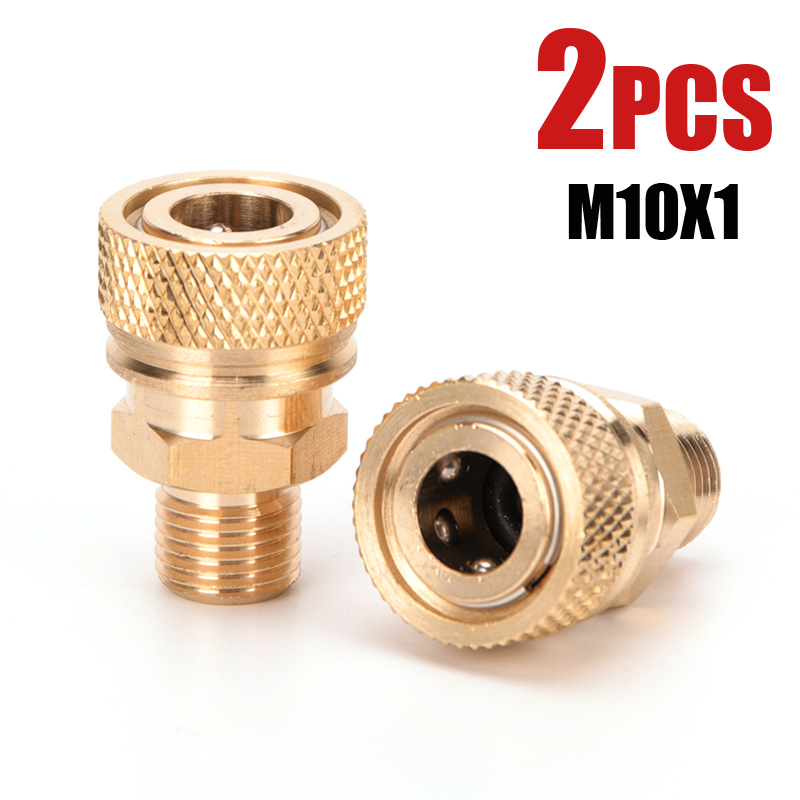 PCP 2pcs/set Quick Release Couplings Disconnect M10x1 8mm Thread Air Refilling Coupler Socket Copper Quick Releasing Fittings Air Pumps Parts