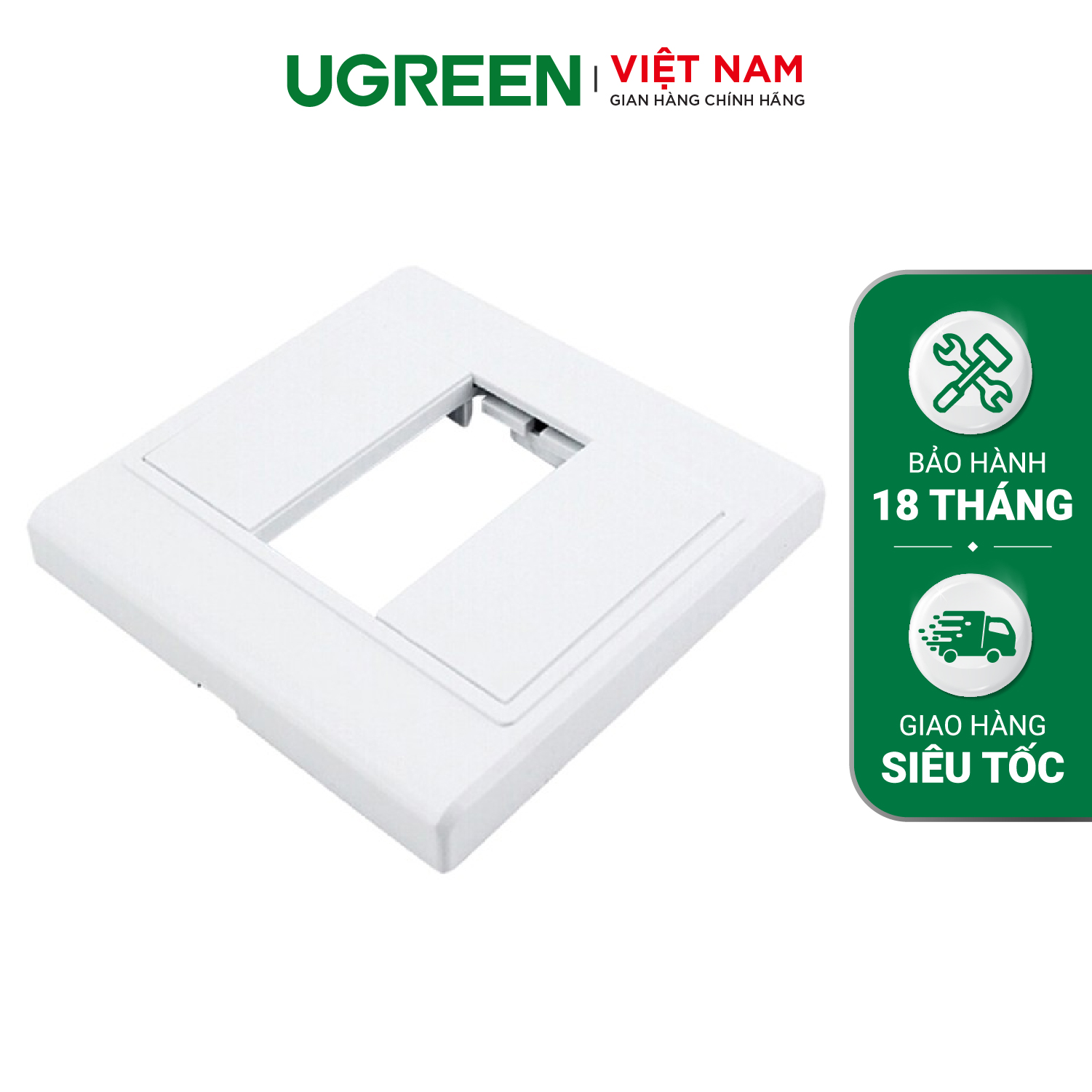 Mặt nạ âm tường vga, av, hdmi nhựa pvc cao cấp ugreen 20316 - hãng phân phối chính thức