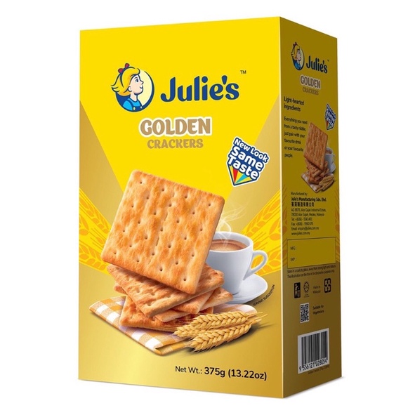 Bánh lúa lạt julie's hộp 375g (mẫu mới)