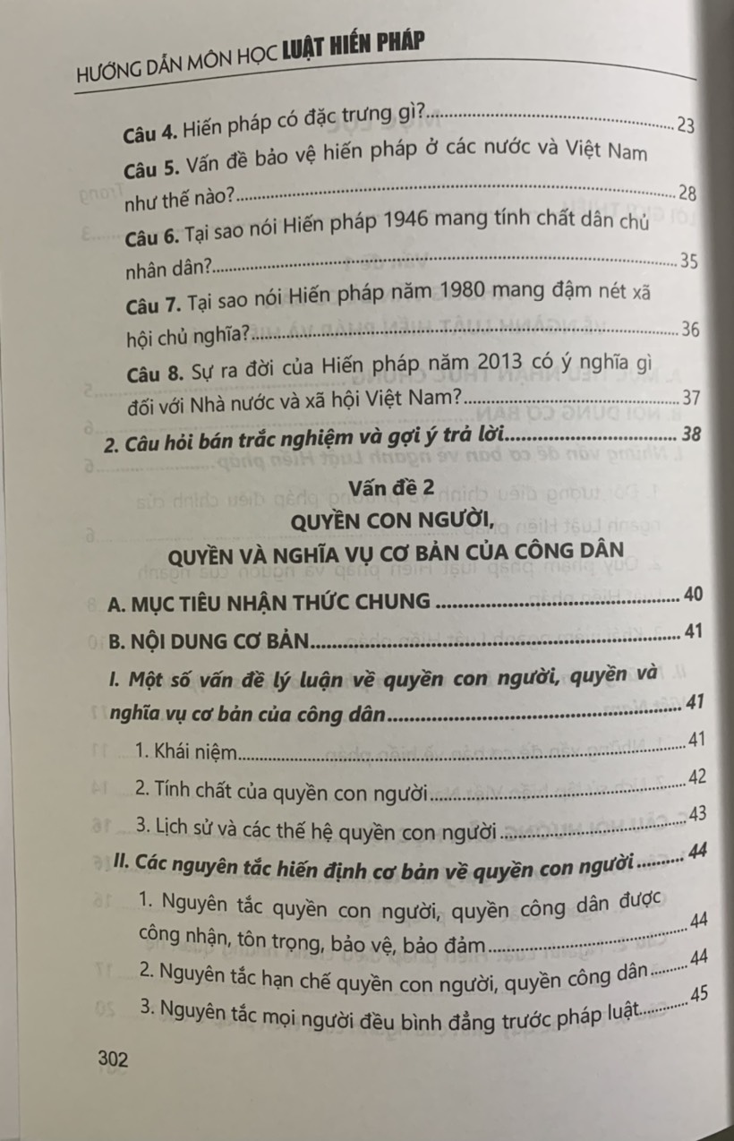 Hướng Dẫn Môn Học Luật Hiến Pháp