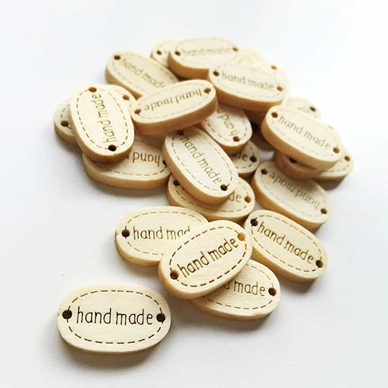 5 Cái Nút gỗ Handmade bầu dục