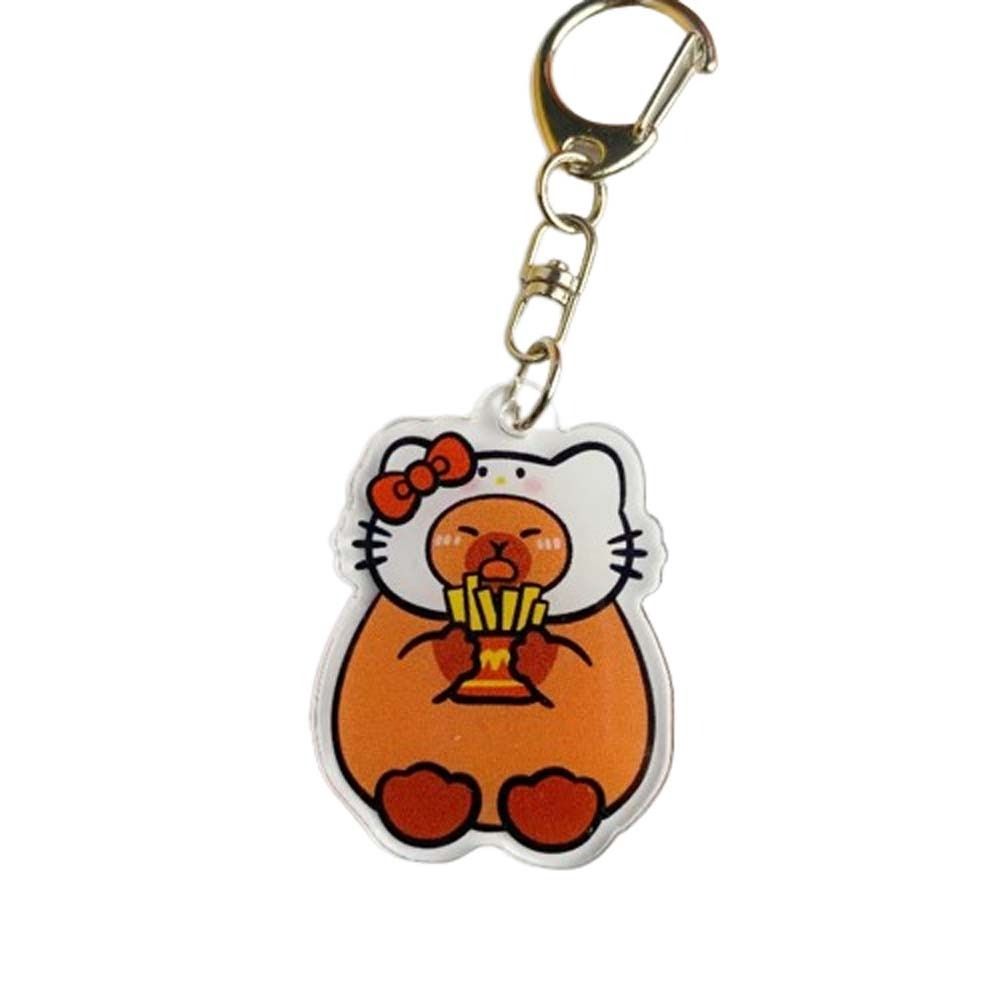 REL8107 Acrylic Móc khóa Acrylic capybara Phim hoạt hình capybara Nhựa Móc khóa kapibala Móc chìa khóa cappy Dễ thương Móc khóa capybaras hoạt hình Trang trí ba lô