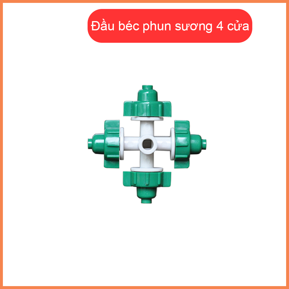 Combo 5 béc phun sương 4 cửa kết nối ống 8mm