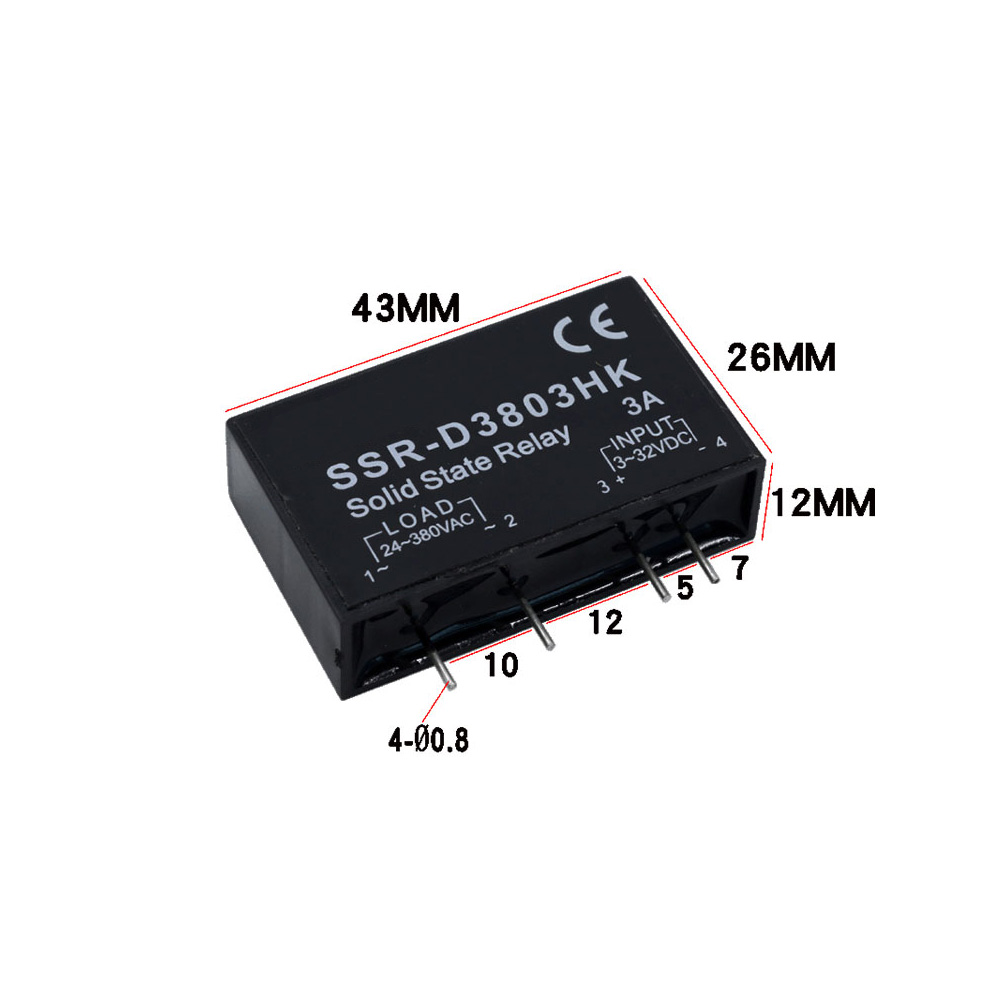SSR một pha nhỏ Rơ Le bán dẫn PCB SSR-D3803HK d3805hk d3808hk cho pins 3A 5A 8A DC-AC Rơ Le bán dẫn