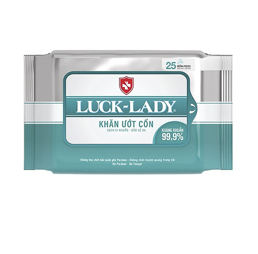 Khăn Ướt có Cồn 10 Miếng Luck Lady