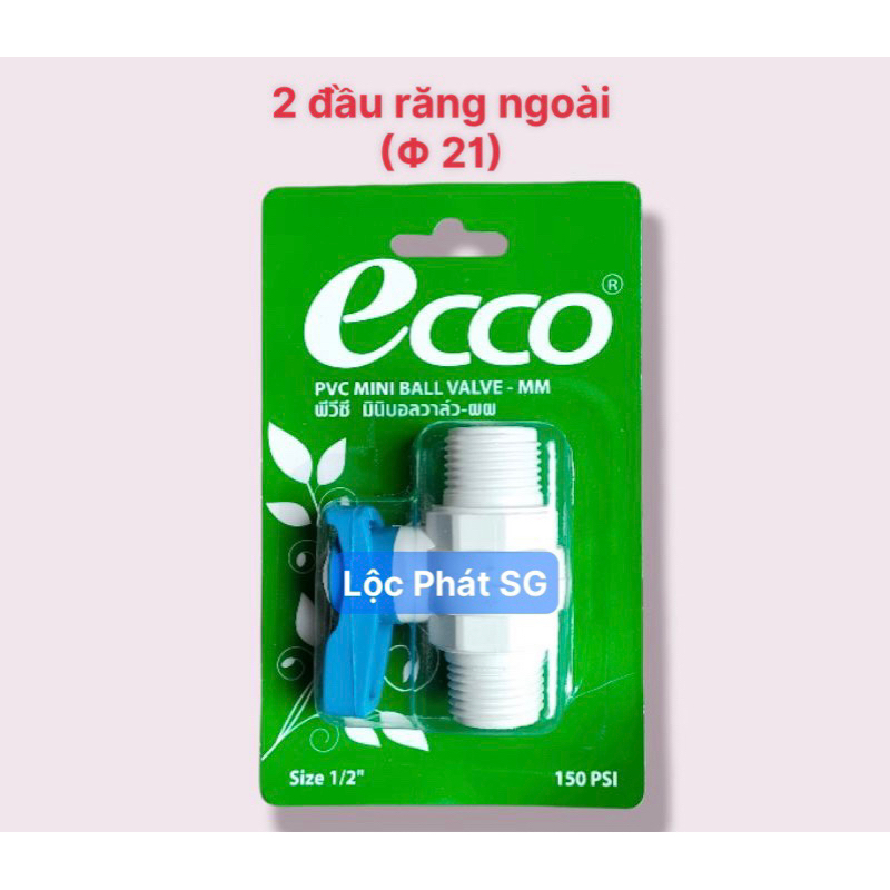 Van khoá nước 2 đầu ren 21 - ecco