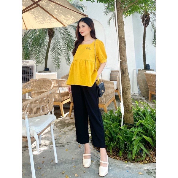 Áo bầu cổ vuông (nhiều màu) - size M/L