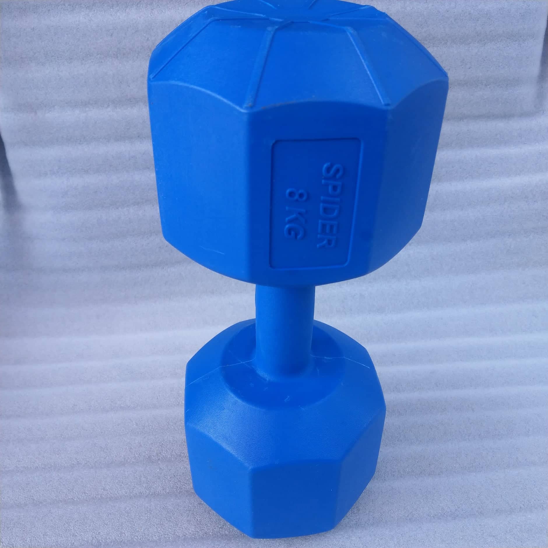 Tạ tay nhựa 8kg (tạ 8kg bát giác màu xanh dương)
