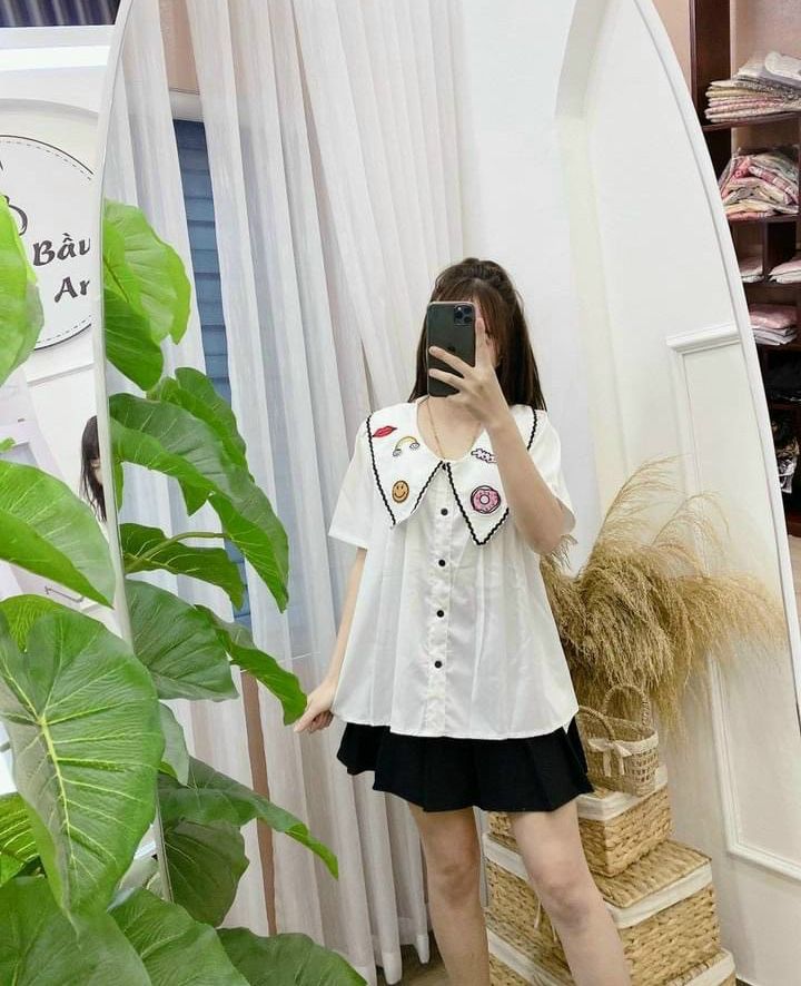 Áo bầu công sở,kiểu dáng thời trang cho mẹ bầu