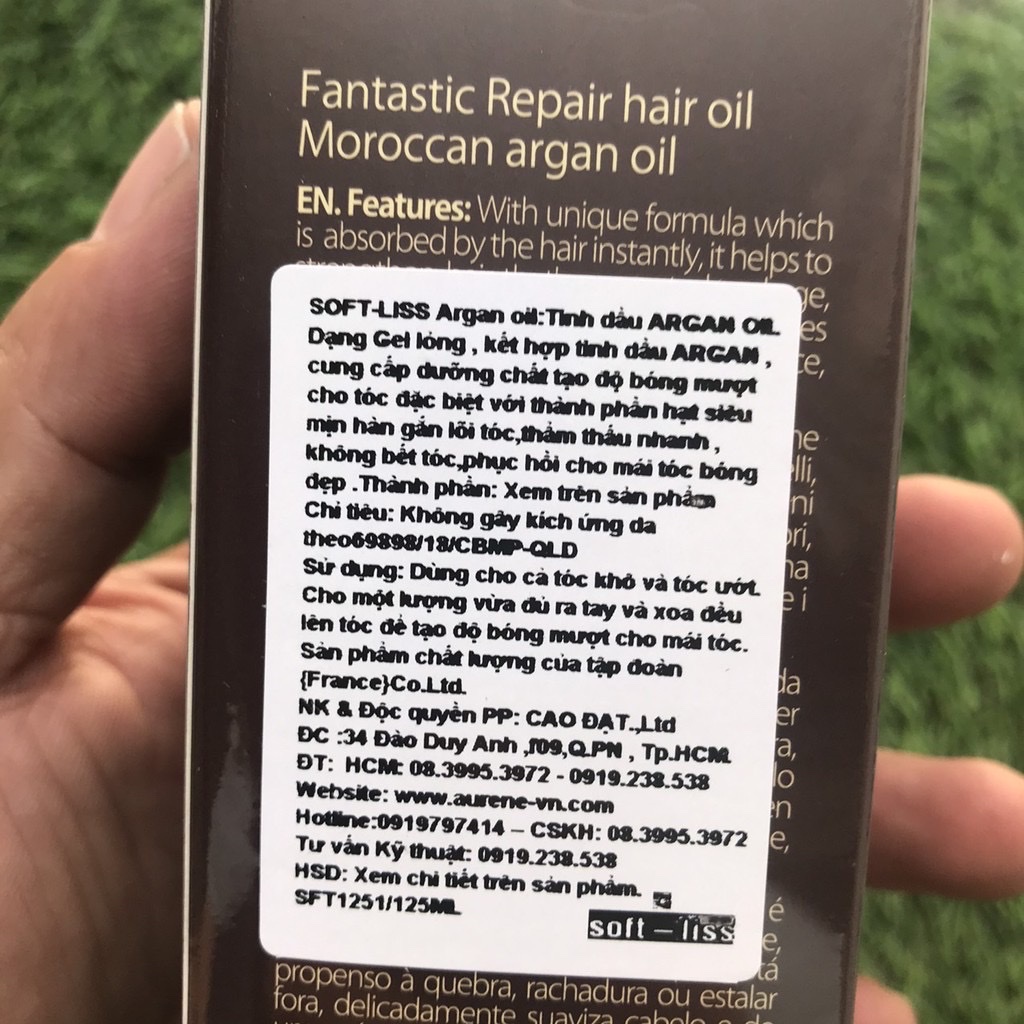 [HCM]Tinh dầu dưỡng tóc Argan Soft Liss 125ml ( mãu tròn)