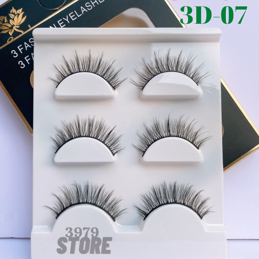 [HCM]Lông Mi Chồn 3D Loại Cao Cấp - 1 hộp 3 cặp mi