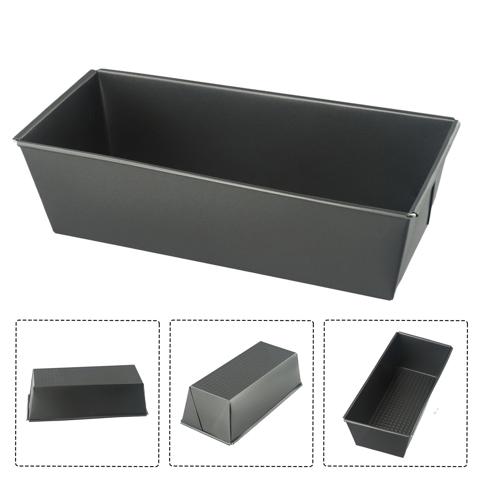COOLELECT Toast Baking Mold Cake Pan Tray Non-Stick Black Mold Rectangular Baking High quality Durable Ready Ship