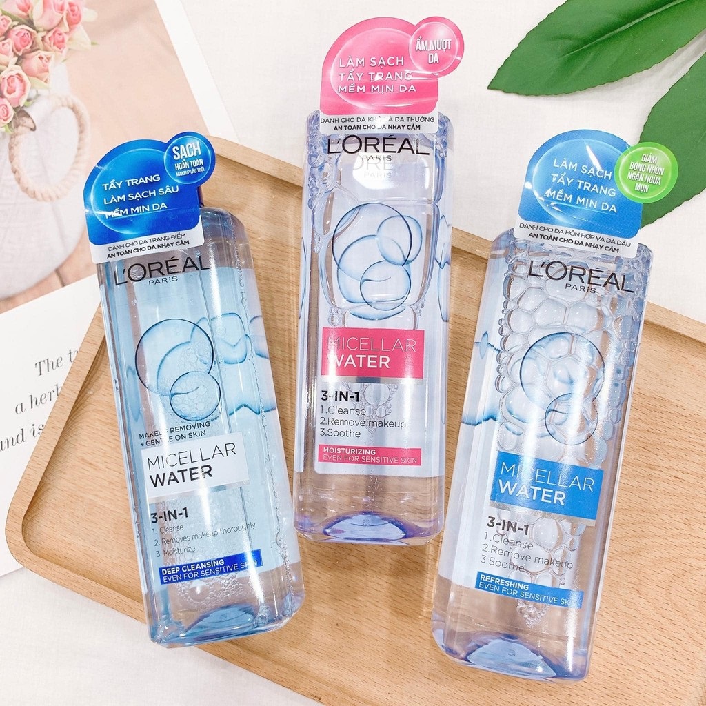 Nước tẩy trang Loreal - L'Oreal Paris 3-in-1 Micellar Water 30ml/ 400ml