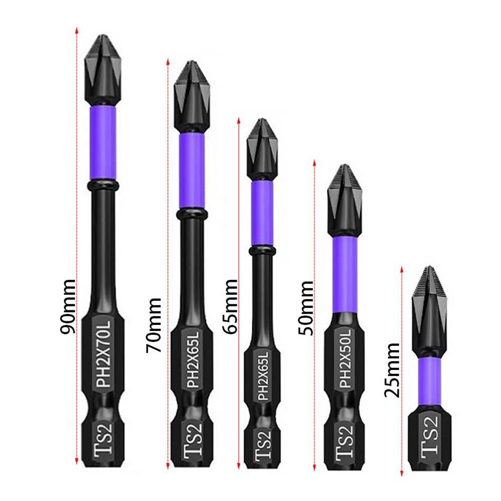 Non-slip Cross Screwdriver Alloy Steel PH2 Batch Head Wear-resistant Screwdriver For Electric Screwdrivers Hand Drills