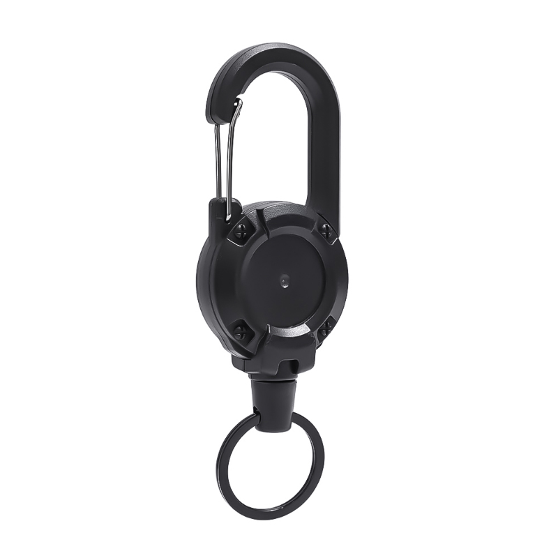 Carabiner Kim loại chống trộm có thể thu vào tự động Móc chìa khóa dễ kéo Đa chức năng Carabiner Dây móc khóa Phụ kiện chống mất thẻ ID
