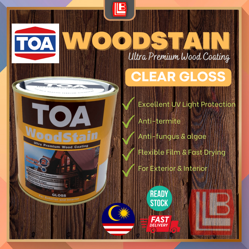 TOA Woodstain Wood Shellac / Syelek Kayu / Cat Syelek / Syelek Clear