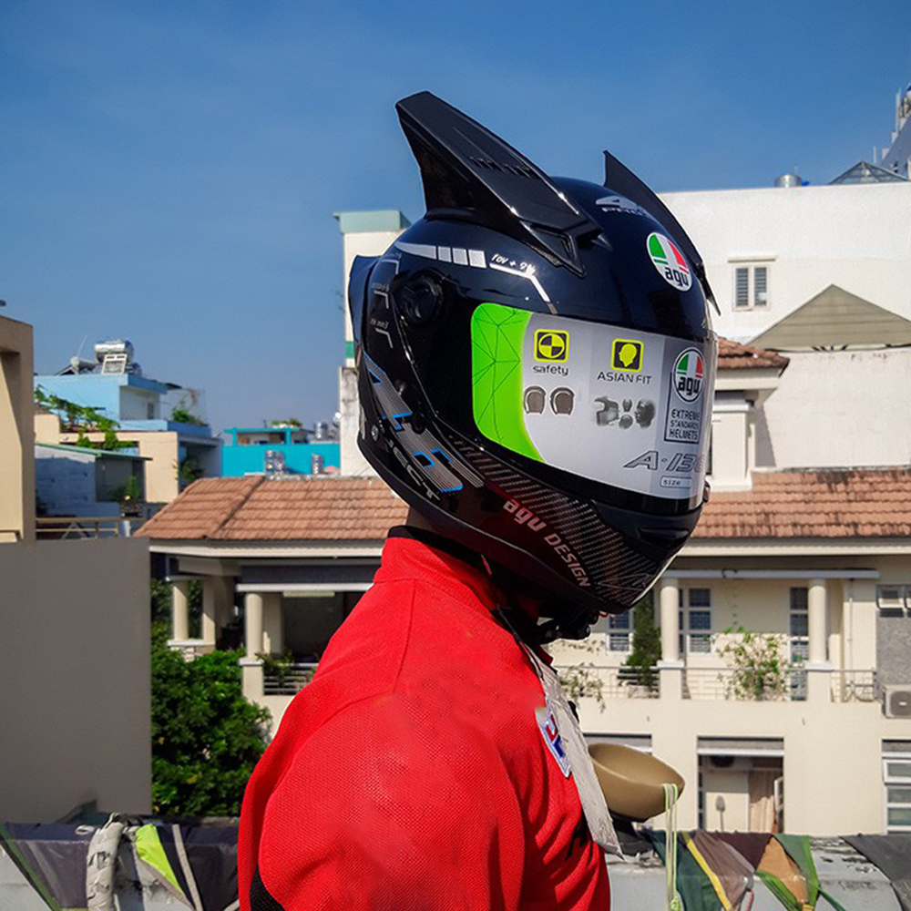 Mũ Bảo Hiểm Fullface Agu Nhiều Tem Lựa Chọn -  Bảo Hành 12 Tháng