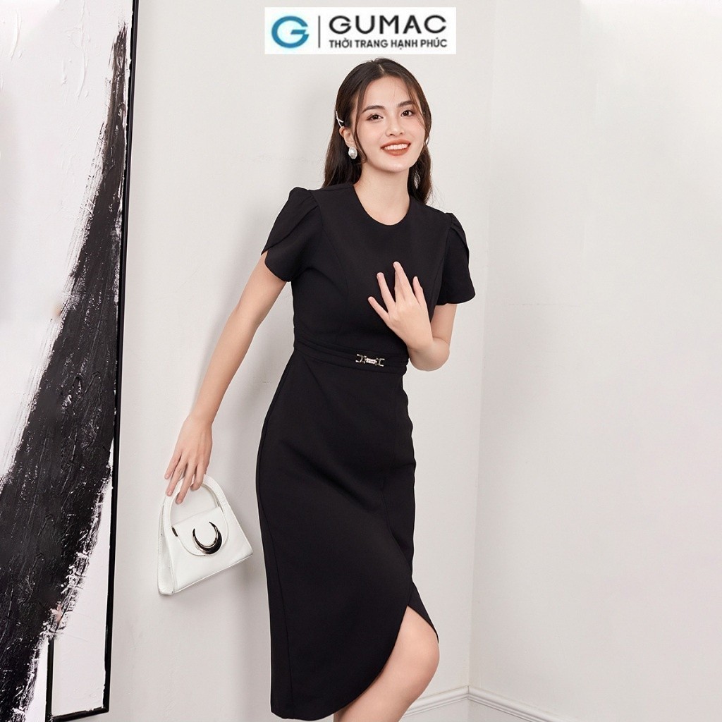[4.4 - 6.4 |Voucher 10-12%] Đầm tulip cổ tròn thời trang GUMAC DD12048
