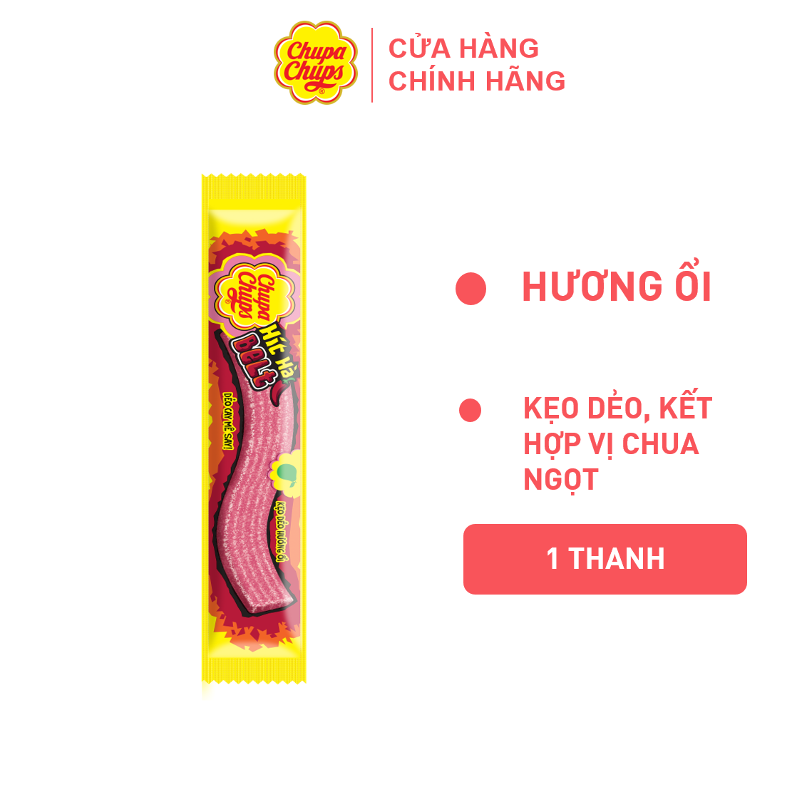 Quà tặng không bán Kẹo dẻo Hít Hà Hương Ổi  1 thanh