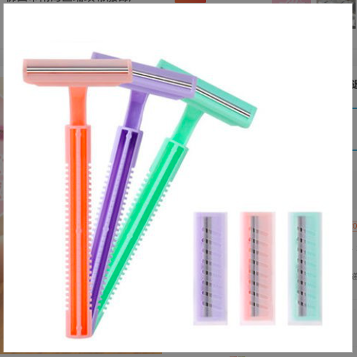 Dao Cạo Lông Body Keli Tiện Lợi nội địa Tặng Kèm Lưỡi Thay Thế | Dao Cạo Lông Chân, Tay ,Nách, Ria Mép, Body Tiện Lợi Cho Nữ (tặng thêm 1 đầu thay) | Dao cạo lông body,lông mặt, lông má , ria mep, lông chân, lông tay, lông nách 2 lưỡi dao kép Chick