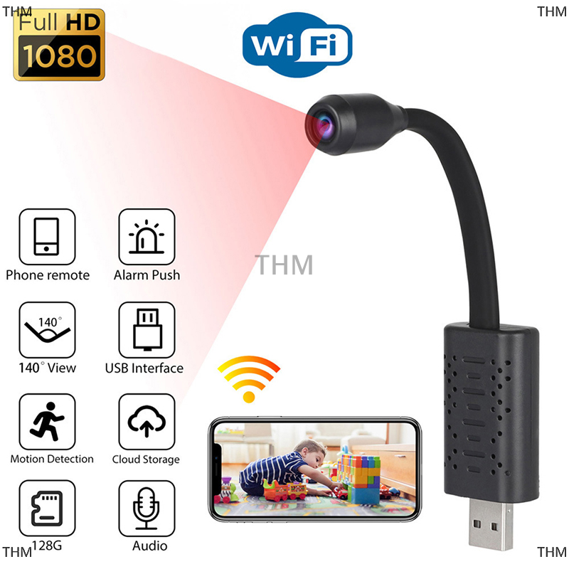 Thm camera mini camera giám sát usb điều khiển từ xa p2p ip ap 4k wifi tiện dụng