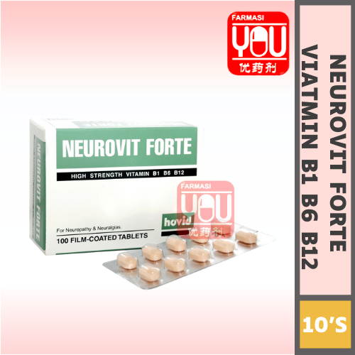 Hovid Neurovit Forte Vitamin B1 B6 B12 1 Strip X 10 Tablets Lazada