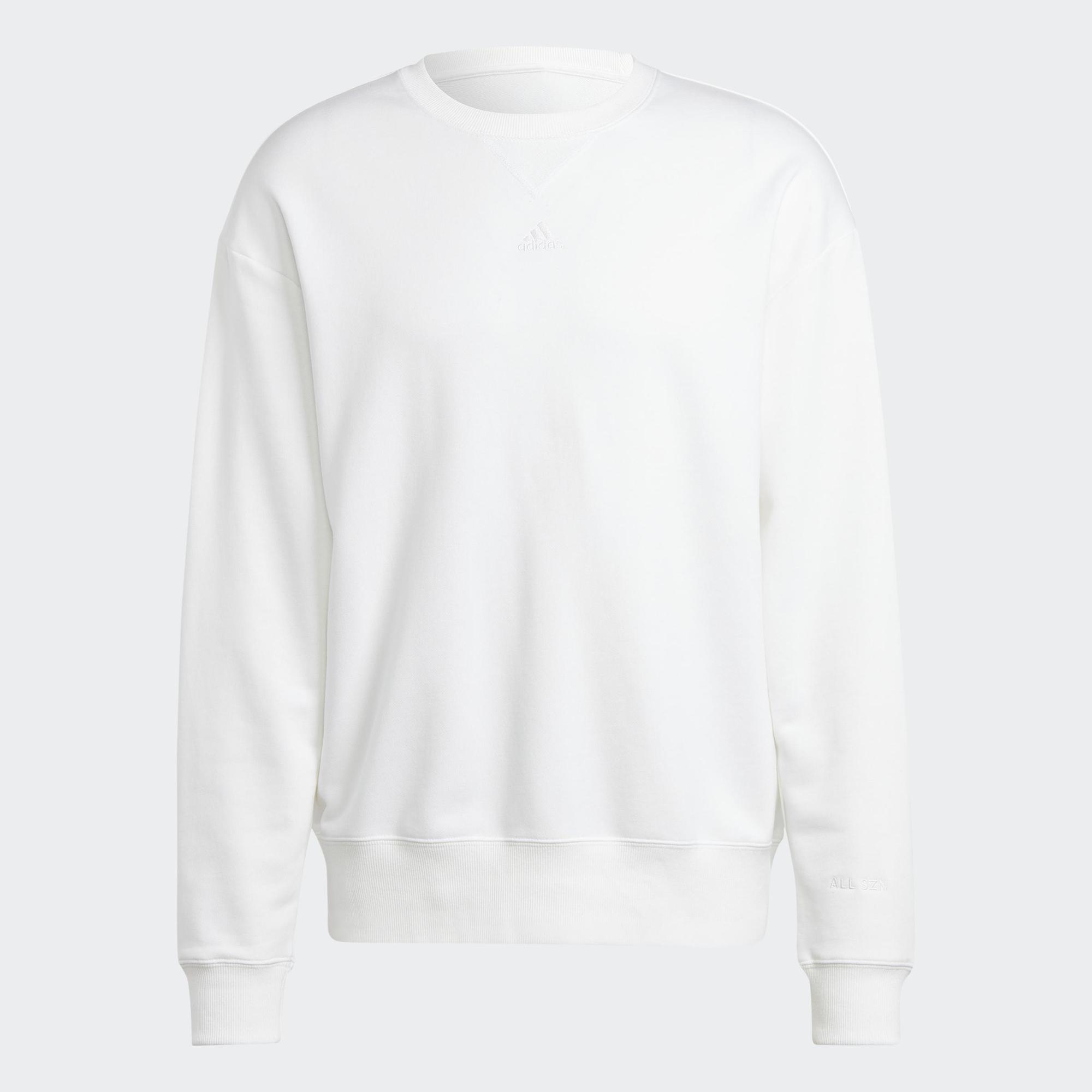 Adidas phong cách sống áo sweatshirt vải thun da cá all szn nam trắng ic9805