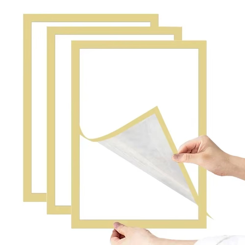 Sticky Display Frame 3PCS Advertisement Sign Frame Wall Mount Magnetic Picture Frame Square ...