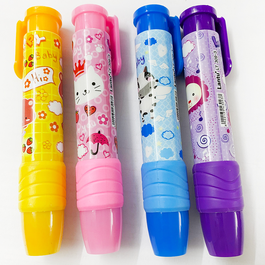 Combo 2 cây gôm bấm tẩy bút chì Lantu