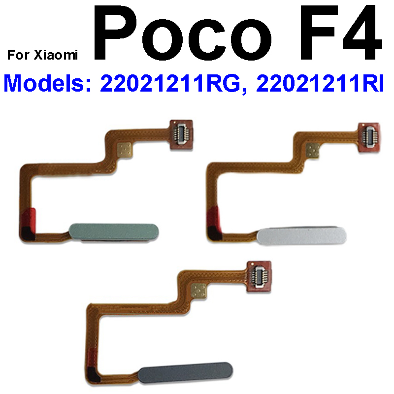 【Mary DAI Store】Fingerprint Touch Snesor Flex Cable Xiaomi POCO F4 F4 GT Unlock Home Key Print Power Button Sensor Flex Ribbon. 