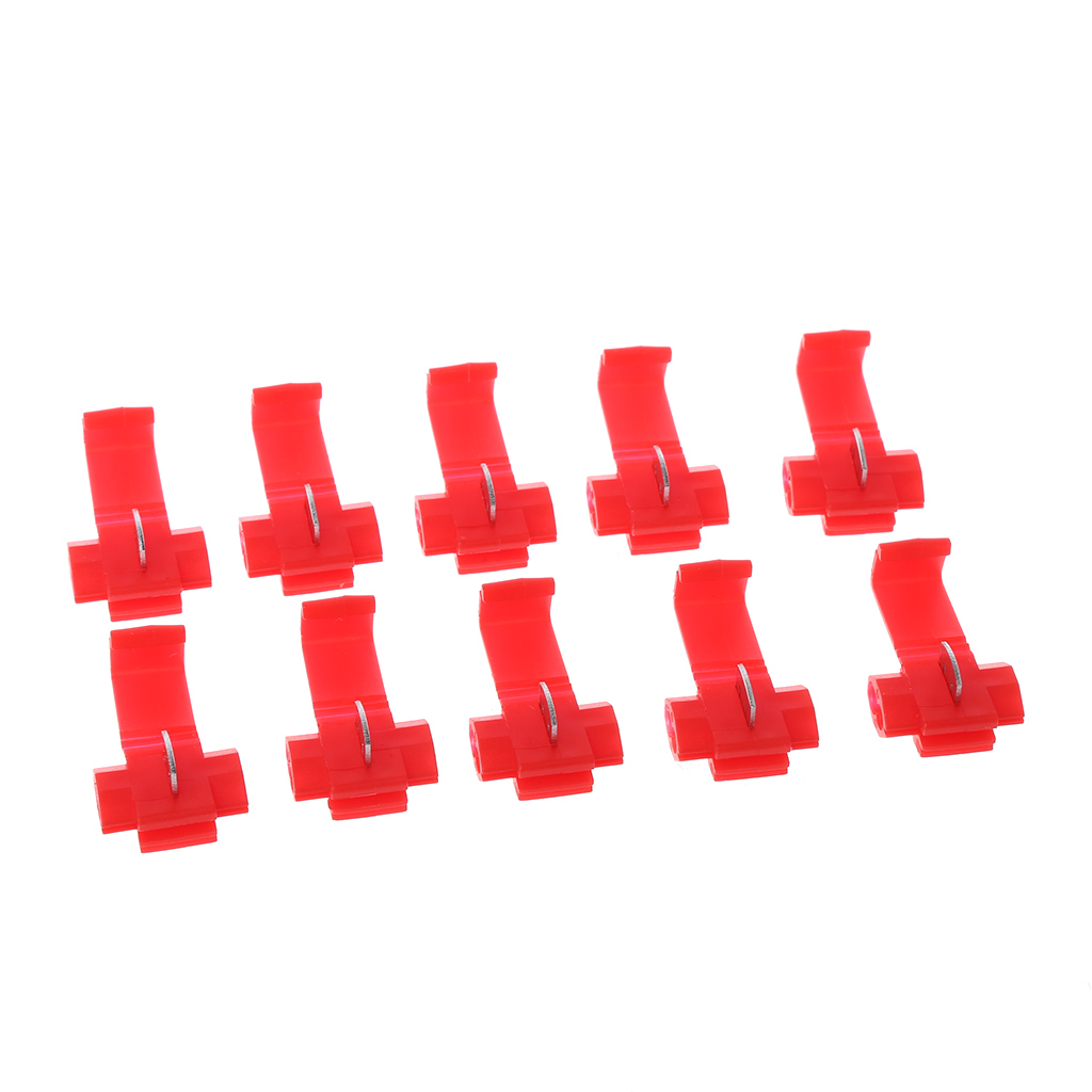 10Pcs Điện Dây cáp Kết Nối 2 Pin Cho T Hình Dạng Dây cáp Thiết Bị Đầu Cuối Clip Nhanh Chóng Splice Clip