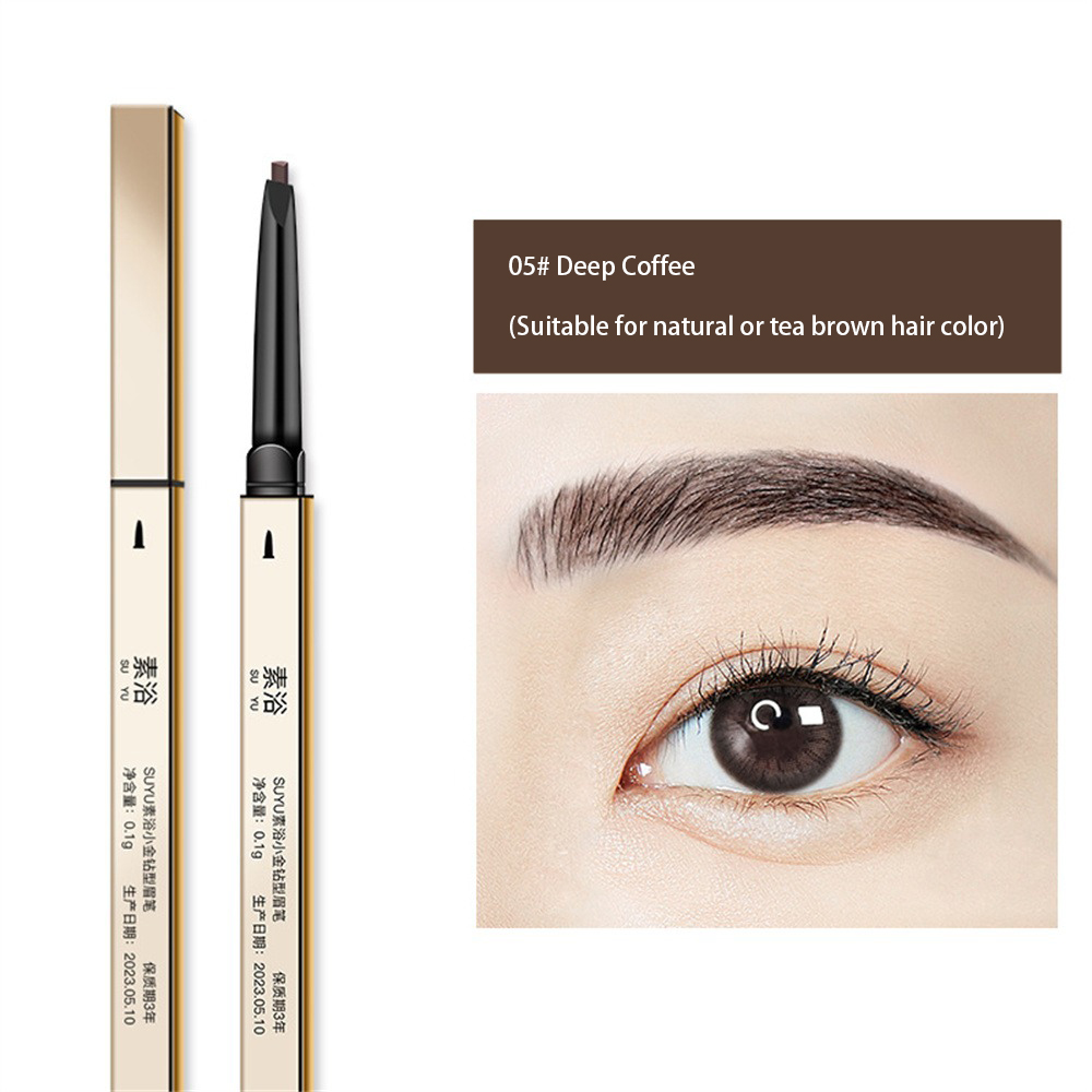 1PC Natural Eyebrow Pencil Eyebrow Makeup Precise Lasting Eyebrow Pencil Facial Makeup Smooth Double Eyebrow Pencil Cosmetics