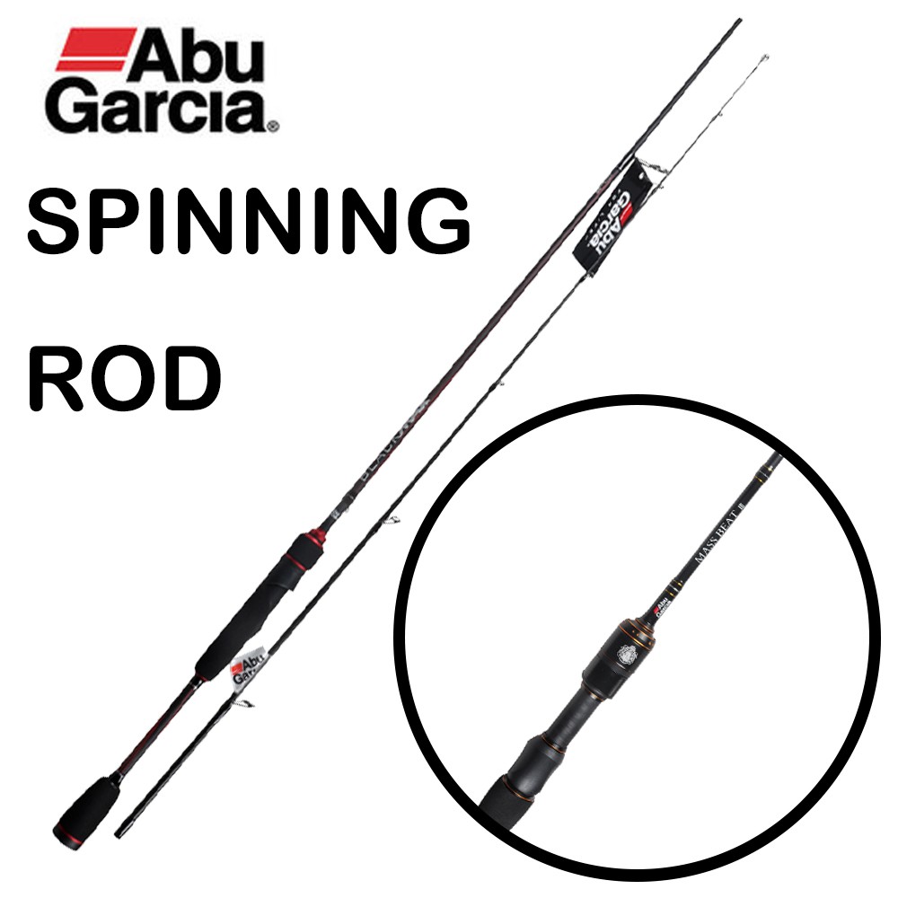 COD Original Abu Garcia Brand MASS BEAT III Baitcasting Lure Fishing Rod  1.68m 1.83m 1.98m L/UL Power Carbon Spinning Fishing Rod Ultra Light Lure Weight  2-8g FE