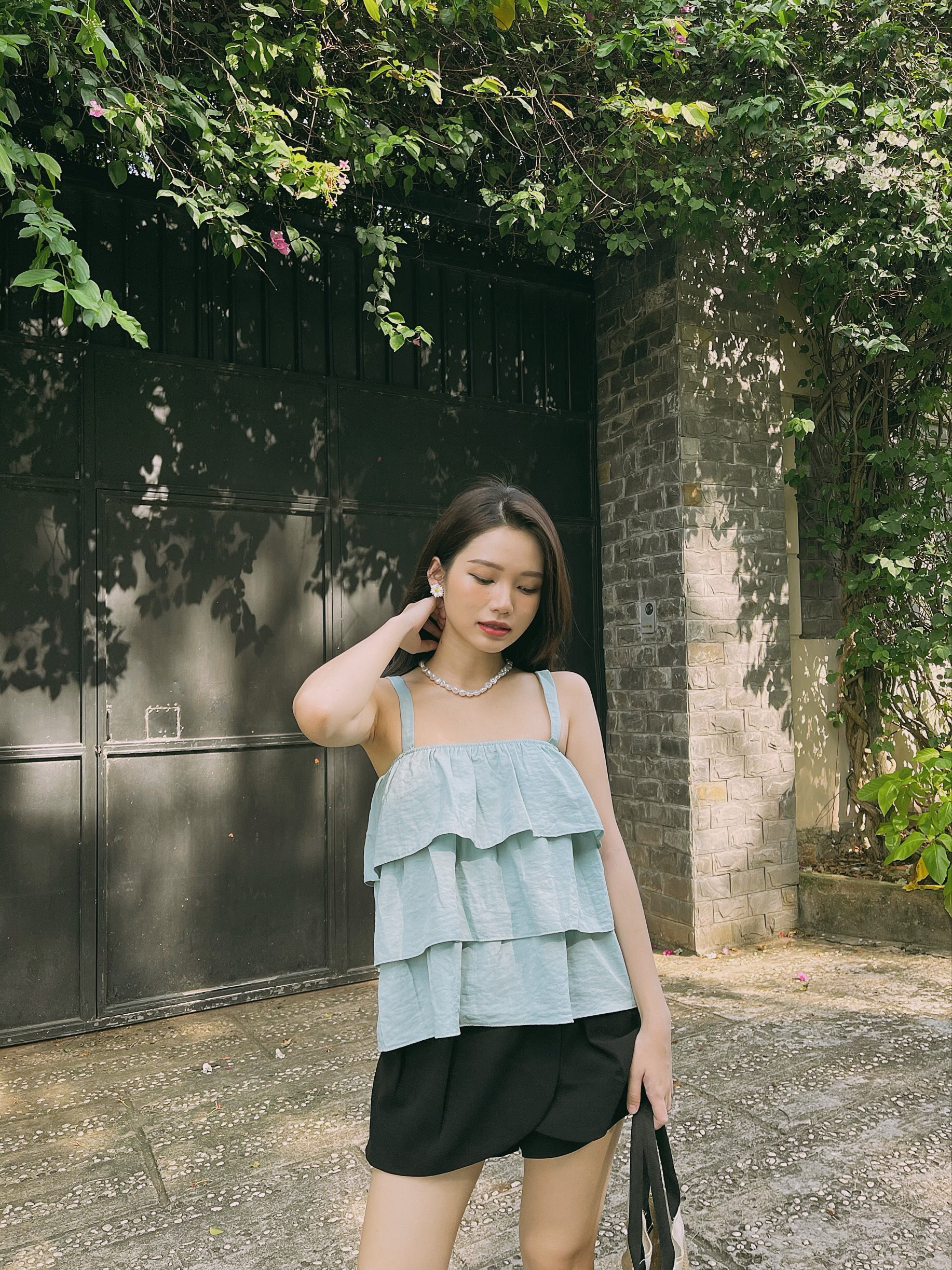 YU CHERRY | Áo nữ  Linen Layer Cami Top YA367