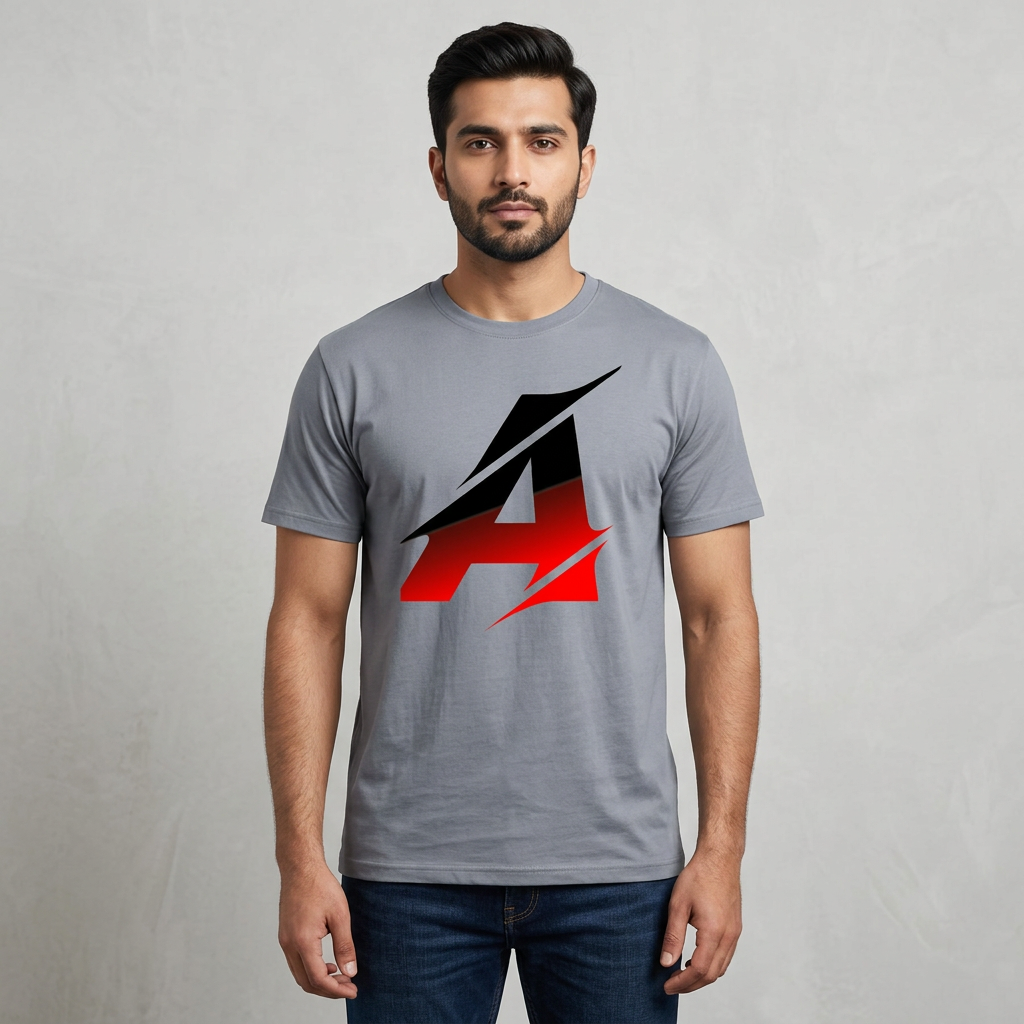 Alphabets Unisex T-Shirts - Half Sleeve Round Neck - Trendy Men's T Shirt - Comfortable and Stylish