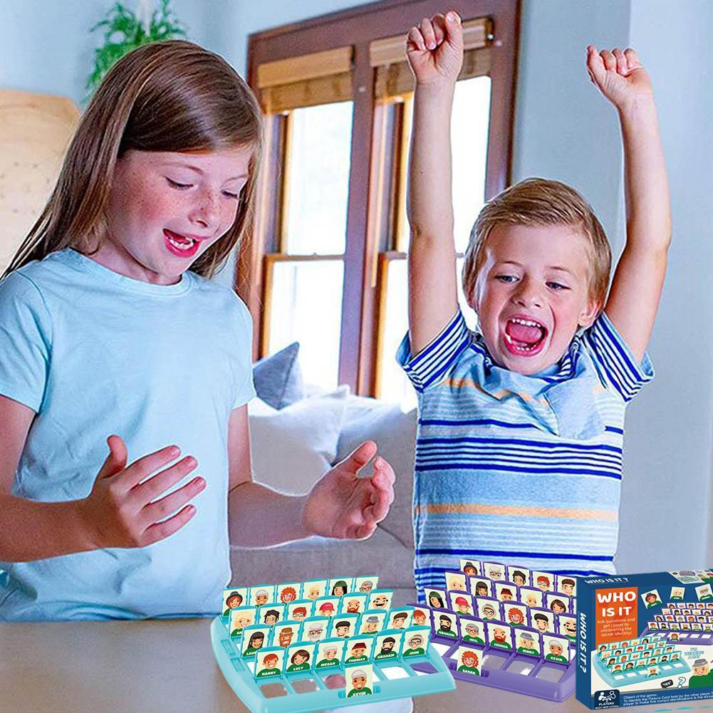 Guess Who Is It Game Toy English Version Interactive Reasoning Logical Board Character Two-Player Game Party Toy Game T7J1