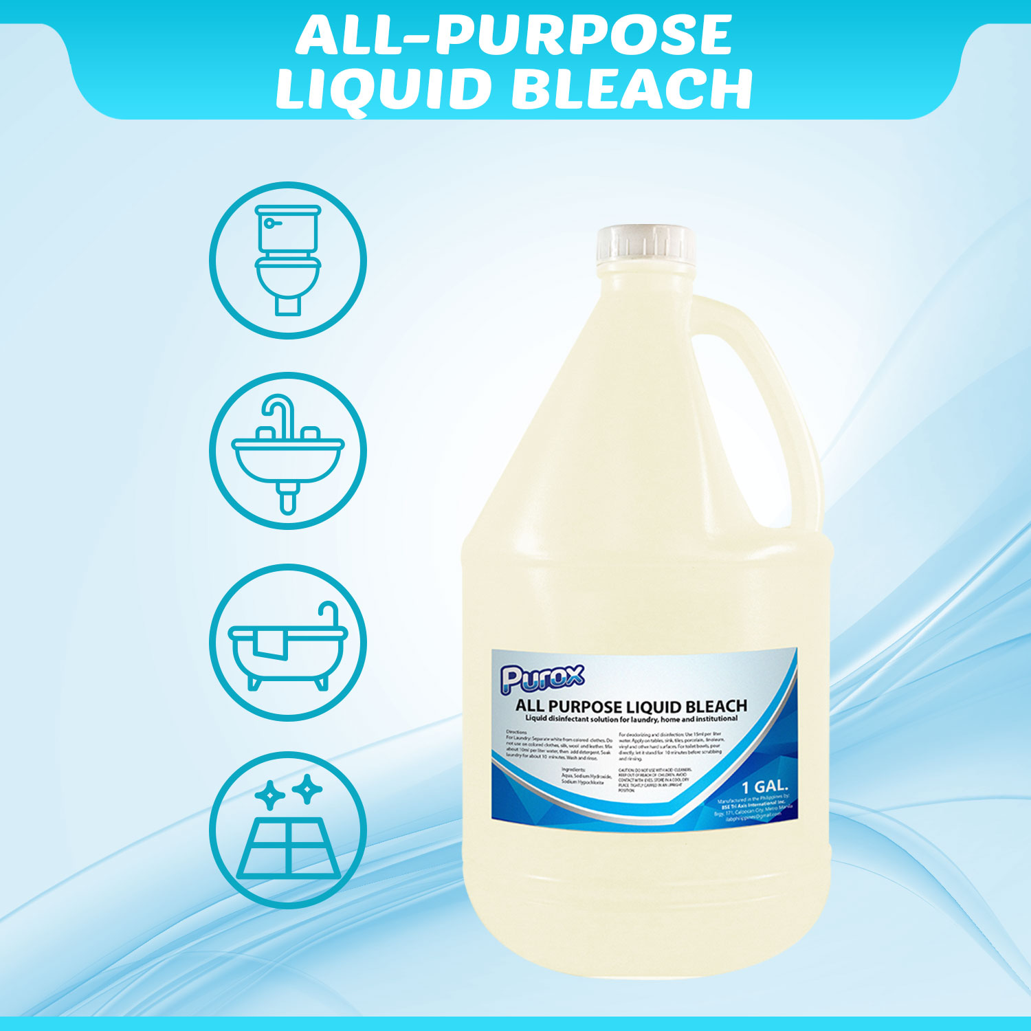 Purox All Purpose Bleach 1 Gallon Lazada PH