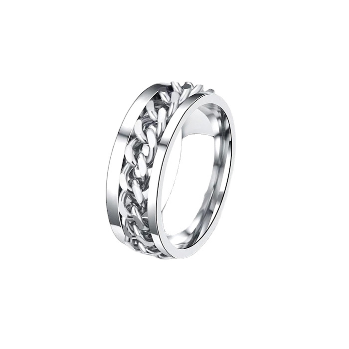 【Factory Ring for Men and Women Bottle Opening Artifact Titanium Steel Hip Hop Style Single Index Finger Ring.