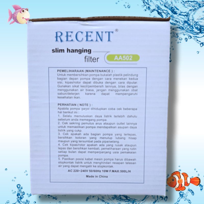 Pompa aquascape SLIM HANGING FILTER TAKARI AT 502