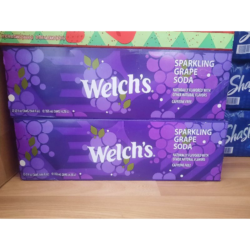 Thùng 12 lon nước ngọt welch's nho, dâu, dứa 355ml mỹ