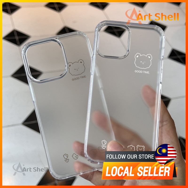 Clear Phone Case With White Bear Head For Iphone Series_voghion.com