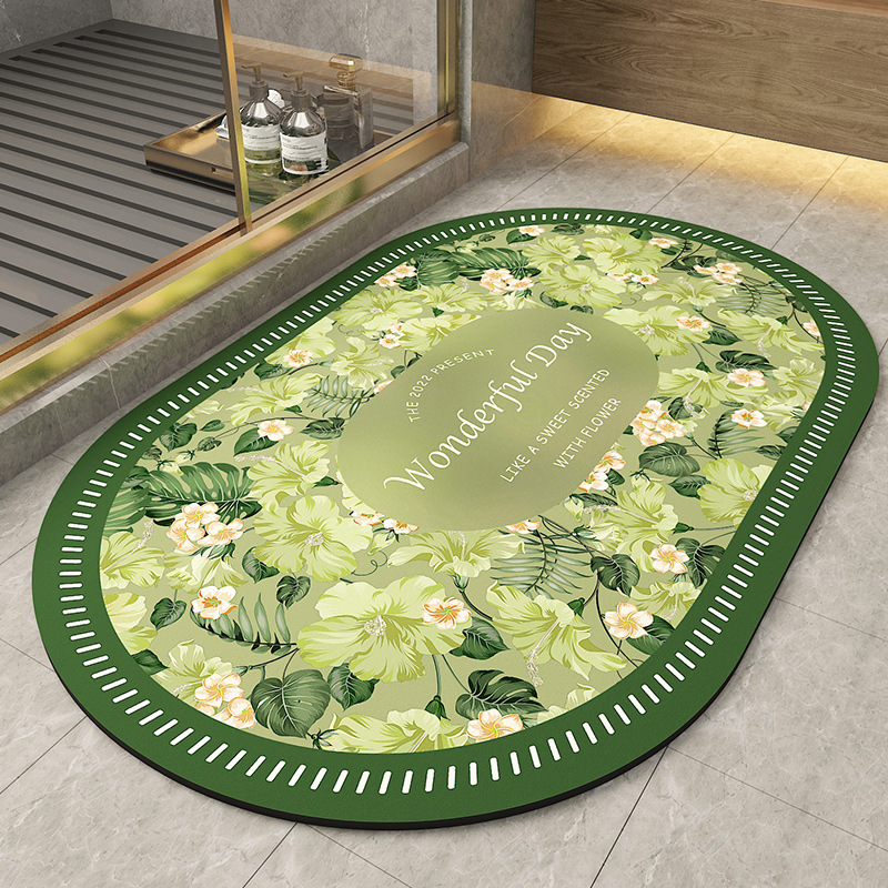 Earth Absorbent Bathroom Floor Mat Bathroom Anti Slip Floor Mat Diatomite Mat Absorbent Fast Drying Non-slip Bath Mat Shower Mat Floor Mat Easy to Clean