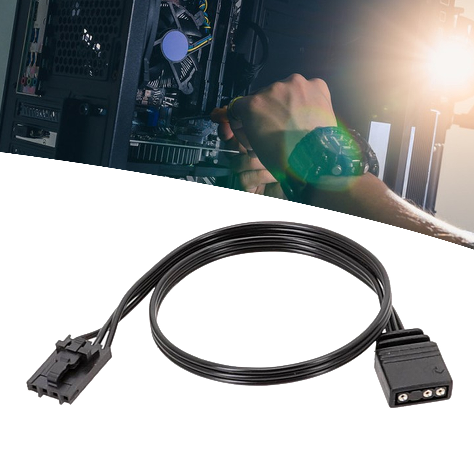 NEWMANA Argb Controller Adapter Cord Upgrade Your Pc with 25cm Argb Controller Adapter Cable for Stunning Rgb Effects Compatible with Ql Ll120 Icue Rgb Led Fans