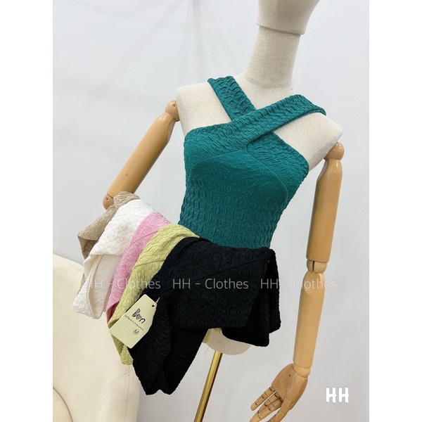 áo cổ yếm xốp chéo mẫu mới