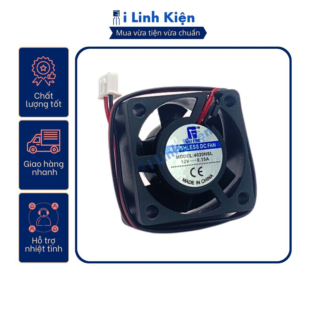 Quạt tản nhiệt 12V đầy đủ các kích thước