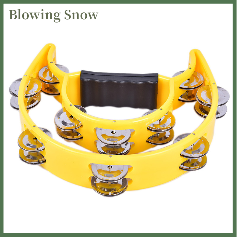 Blowing Tamborine Drum Durable Percussion Instruments Musical Instrument Compact Double