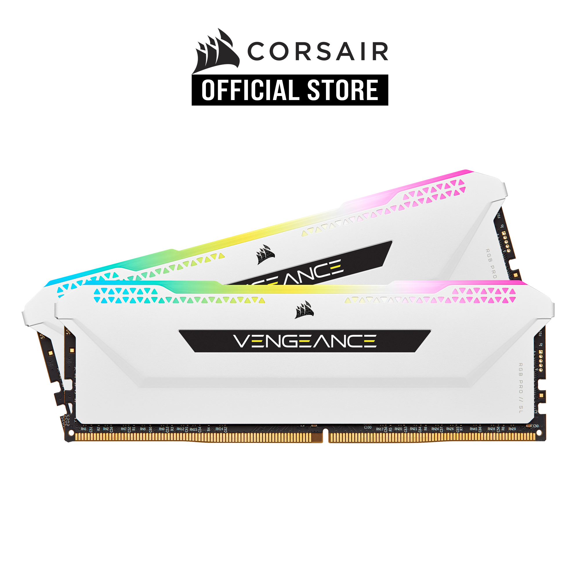 CORSAIR Vengeance RGB PRO 16GB (2 x 8GB) DDR4 C18 DIMM Desktop Kit - White CMH16GX4M2D3600C18W | Lazada Singapore