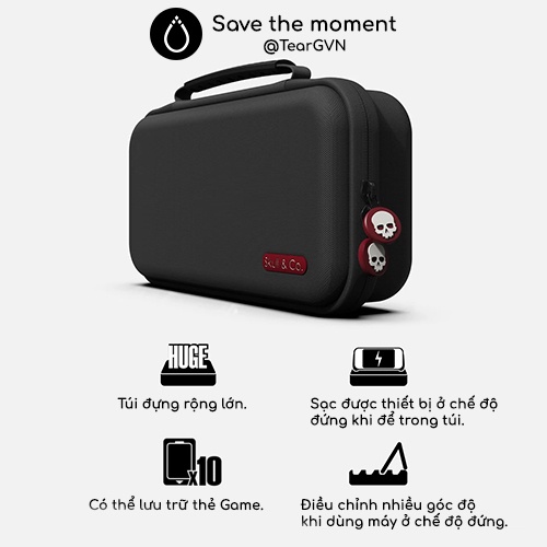Bộ GripCase TPU và túi Maxcarry Skull & Co cho Nintendo Switch Oled
