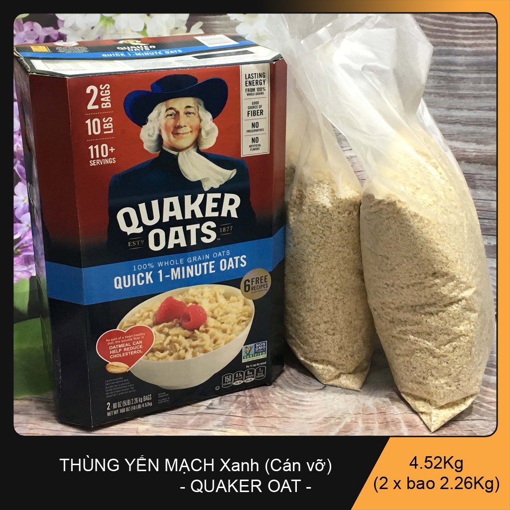 (Hàng USA) Yến Mạch Quaker Oats Cán Vỡ 4.52kg