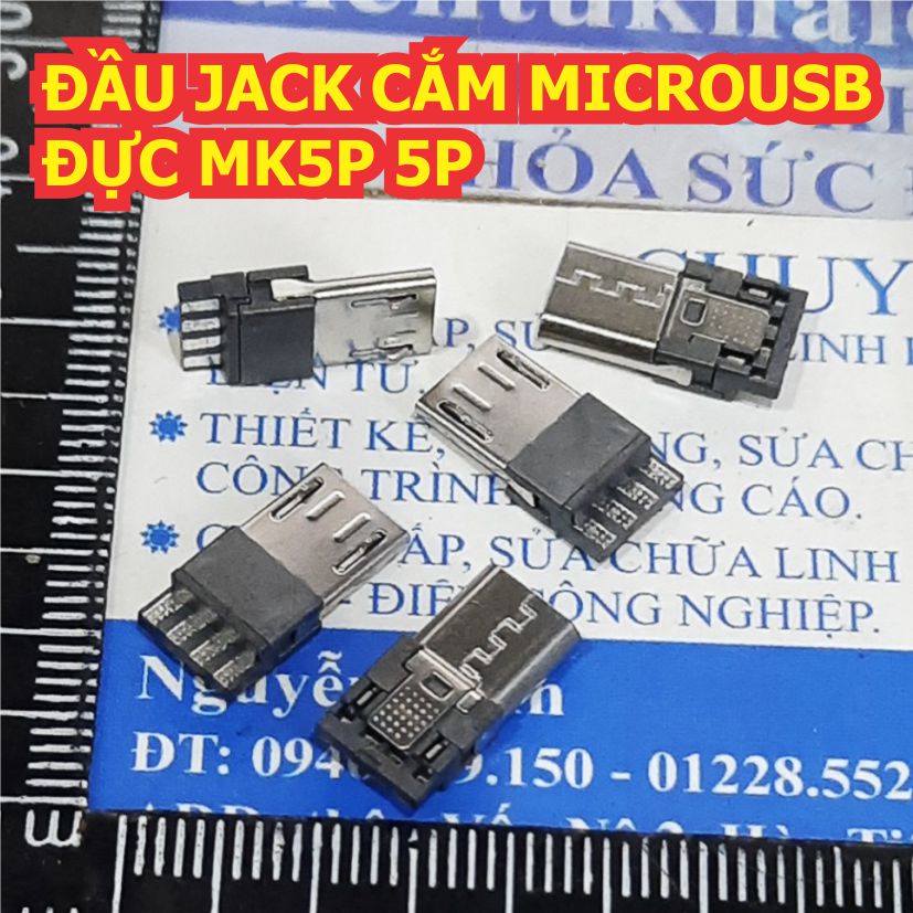10 cái đầu nhựa jack cắm microusb đầu đực mk5p 5p kde0213